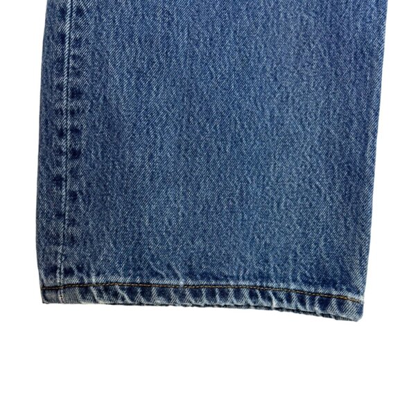 Levis 501 38 x 30 Blue Denim Medium Wash Mens Jeans Button Fly Western Straight - Picture 14 of 16